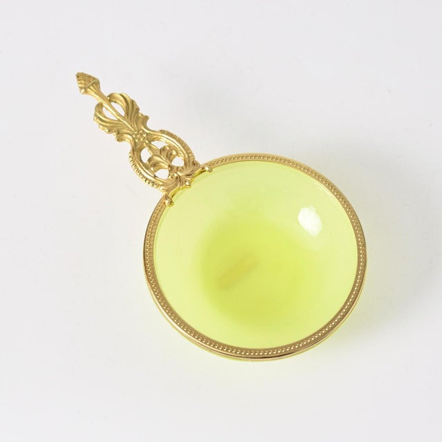 Glass Italian Uranium Opaline Glass Bowl from Vincenzo Nason, 1960s For Sale - Image 7 of 12