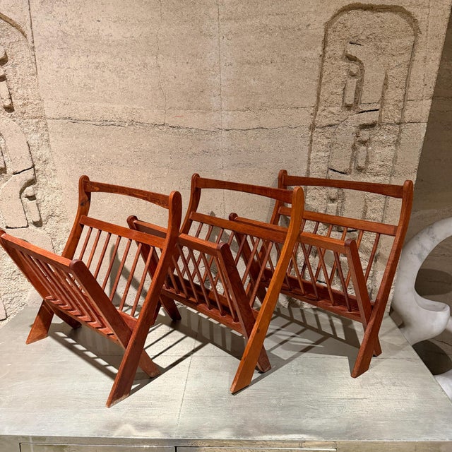 Sculptural Teakwood Folding Magazine Rack in Jens Quistgaard Style, 1960s For Sale - Image 11 of 11