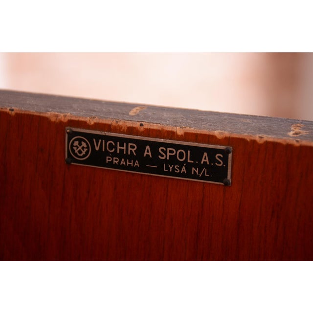 Czech Bauhaus Wardrobe in Chrome, Steel and Oak by Vichr a Spol, 1930s For Sale - Image 4 of 17