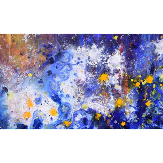 Late 20th Century Cosmic Splash - Abstract Expressionist Composition in Acrylic on Canvas by Charles David Francis For Sale - Image 5 of 8