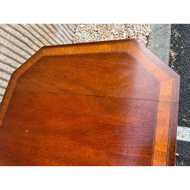 Mid 20th Century George III Style Inlaid Mahogany Pembroke Table For Sale - Image 5 of 8