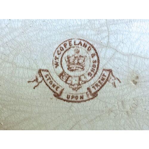 Ceramic Antique Copeland Lagoon Blossom Platter For Sale - Image 7 of 7