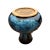 Mid 20th Century Vintage Blue Drip & Floral Chinese Pottery Vase For Sale - Image 5 of 12