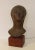 Stunning 1950s large bronze sculpture by Italian artist Pino Conte tittle "Head Of A Girl" in wood base, signed by the...