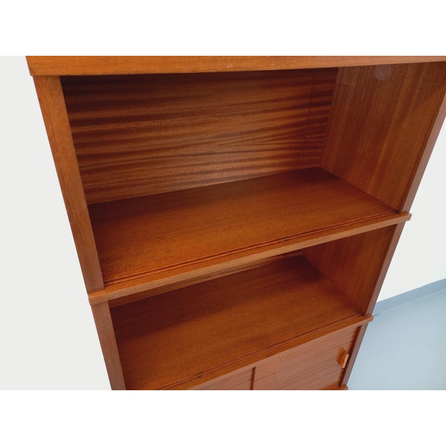 Wood Vintage Oak Bookcase, 1960s For Sale - Image 7 of 13