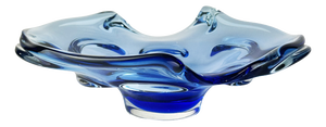 Bohemian Hand-Blown Art Glass Bowl from Chribska Glassworks, 1960s