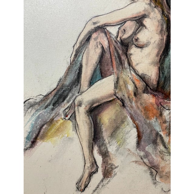 Vintage Frederick William Weber Mixed Media Nude Still Realism Painting Drawing For Sale In New York - Image 6 of 9