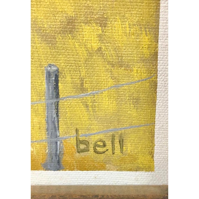 Original G. Bell Country Farm Landscape Oil Painting, "Barn on a Hill" in Wood Frame Circa 1992 For Sale In New York - Image 6 of 9