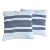 Pair Reversible Cushions/Pillows in Navy Blue Stripes on White For Sale