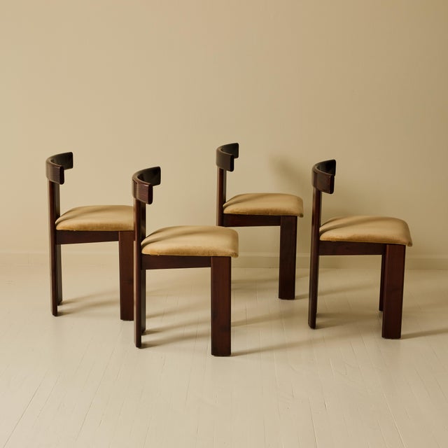 Italian Luigi Vaghi Dining Chairs by Former, Set of 4, 1970s For Sale - Image 3 of 7