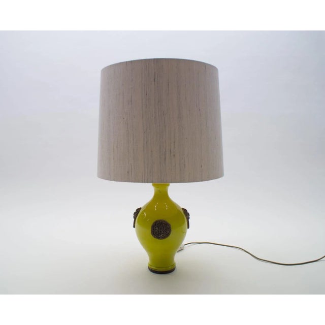 Mid-Century Modern Glazed Table Lamp by Ugo Zaccagnini, 1960s For Sale - Image 3 of 12
