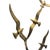 Modernist Brass Seagull Sculpture, Abstract Birds in Flight For Sale - Image 11 of 16