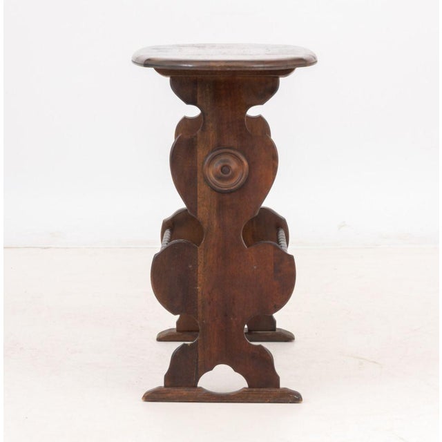 Wood Art Deco Carved Mahogany Side Table For Sale - Image 7 of 7