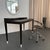 Italian Designer Tiered Black Lacquer Shagreen Leather Writing Desk For Sale - Image 10 of 14