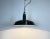 Gray Industrial Dark Gray Enamel Hanging Lamp, 1950s For Sale - Image 8 of 11