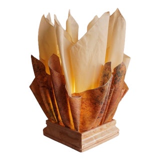Vintage Handkerchief Table Lamp in Faux Marble For Sale