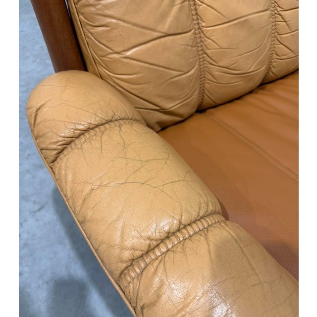 Ekornes Montana Teak & Leather Sofa For Sale - Image 9 of 9