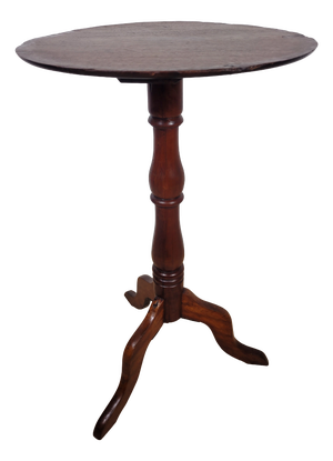 English Victorian Tripod Side Table in Mahogany, 1880
