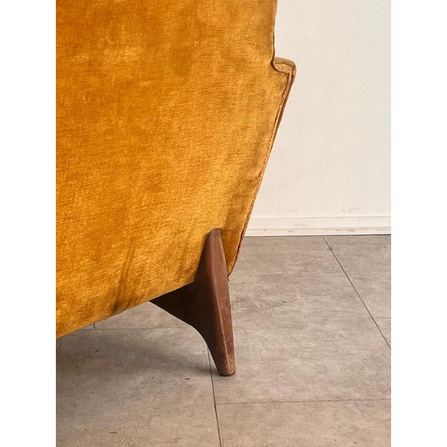 Italian Ochre Velvet Chairs, 1950s, Set of 2 For Sale - Image 15 of 17