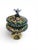 Venetian Emerald Green Glass Covered Bonbonnière with Gilt Decoration and Jewele, 1950 For Sale - Image 13 of 14