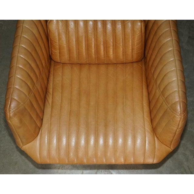 2000 - 2009 Aviator Lounge Chair in Tan Brown Leather For Sale - Image 5 of 16