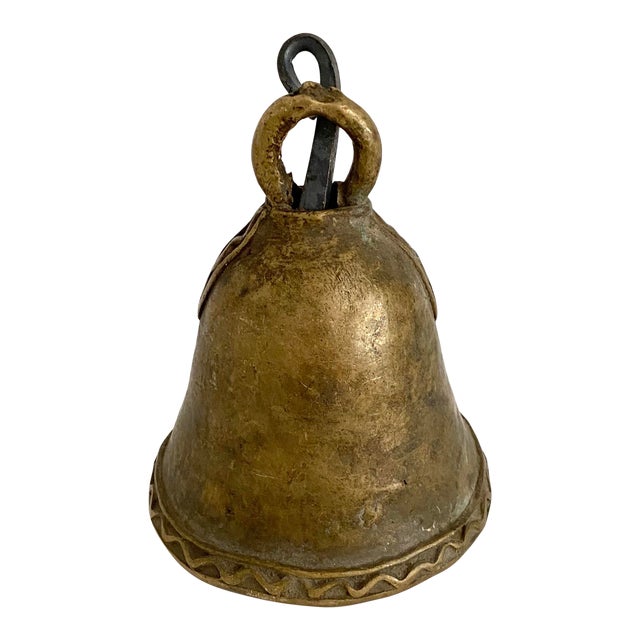Vintage Nigerian Brass Cow Bell Chairish