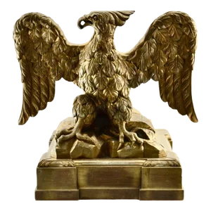 Carved Eagle on Plinth From CourtHouse - Antique Signed by Artist