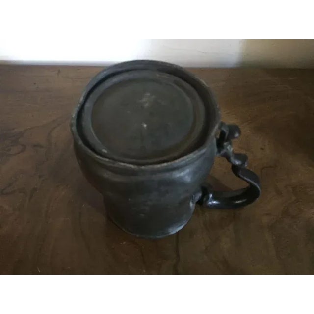 18th/19th Century English George III Pewter Tankard Mug Quart Measure For Sale - Image 10 of 11