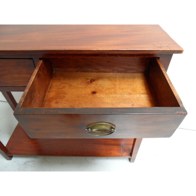 Antique Mahogany Side Table with Drawers For Sale - Image 5 of 11