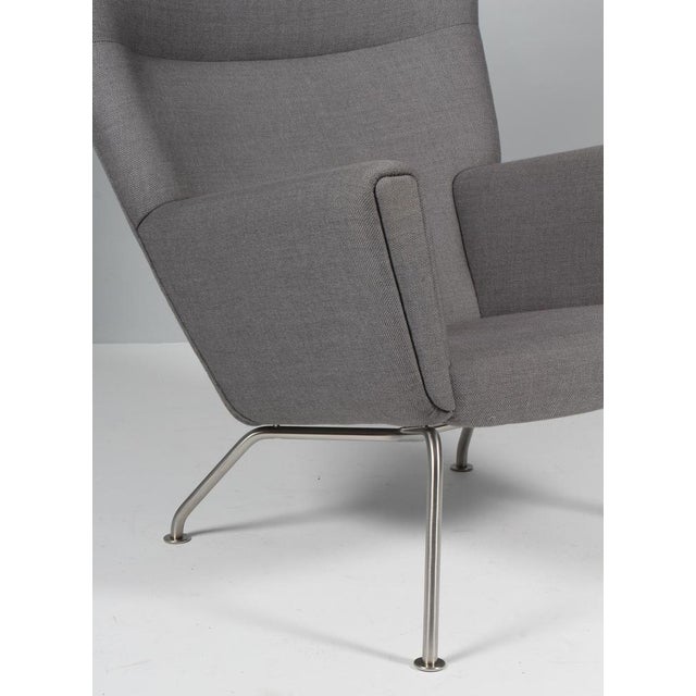 Model CH445 Wing Chair in Original Leather by Hans J. Wegner, 2010s For Sale - Image 4 of 10
