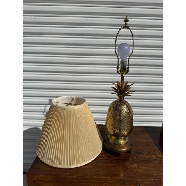 Frederick Cooper Vintage Brass Pineapple Table Lamp For Sale - Image 4 of 8