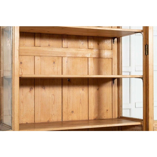 19th Century English Pine Display Cabinet, 1870s For Sale - Image 12 of 15