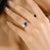 18k Gold Pear Cut Sapphire Diamond Toi Et Moi Engagement Ring Size 5 For Sale - Image 4 of 12
