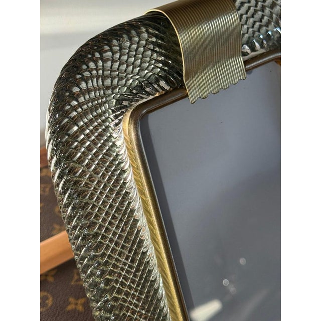 Smoked Grey Murano Glass Photo Frame, 2000s For Sale - Image 3 of 16