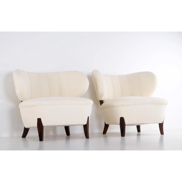 Textile Set of Chairs from Otto Schulz, Sweden, 1940s For Sale - Image 7 of 8