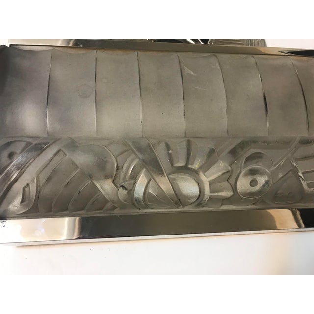 French Art Deco Bird Sconces With Geometric Motif by Sabino - a Pair For Sale - Image 10 of 13