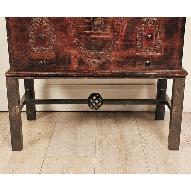 Brown Southeast Asian Teak Merchant's Trunk, 19th Century or Earlier For Sale - Image 8 of 12