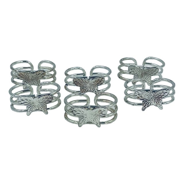 Vintage Napkin Ring Set, 1985, Set of 6 For Sale