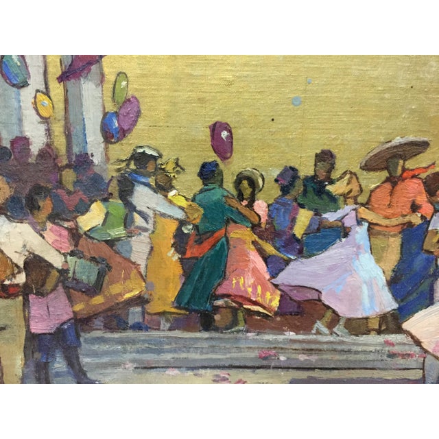 Impressionist 1970s Oil Painting Ball Konstantin Ivanovich Pokulity For Sale - Image 3 of 10