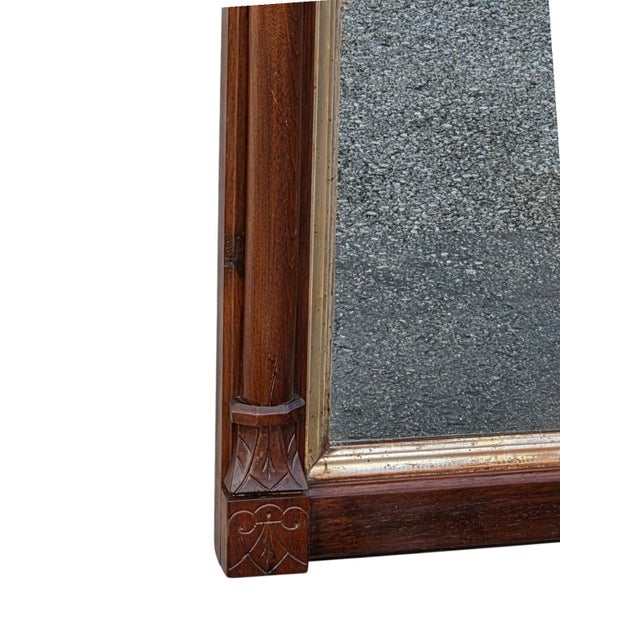 Brown 19th Century American Victorian Walnut Mirror. For Sale - Image 8 of 17