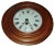 Vintage Wall-Mounted Wooden Clock from D.C. For Sale