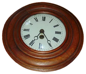 Vintage Wall-Mounted Wooden Clock from D.C.