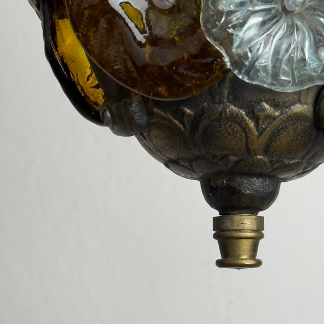 Early 20th Century Antique Murano Glass Pendant Lamp, Italy, 1910s For Sale - Image 5 of 18