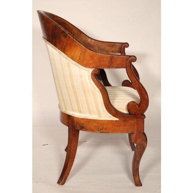 Mid 19th Century Pair of Charles X Gondola Form Bergeres For Sale - Image 5 of 11