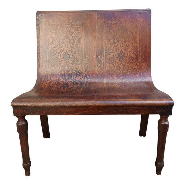 Embossed Bistro Bench from Thonet, 1890s For Sale