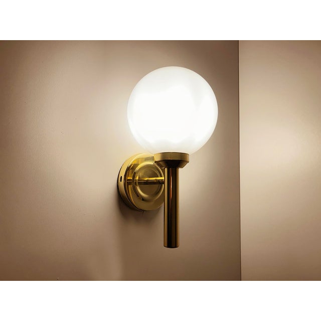 3 vintage danish modern glass and brass sconces by abo renders denmark dimensions 11.02 in. H x 6.29 in. W x 6.29 in. D 28...