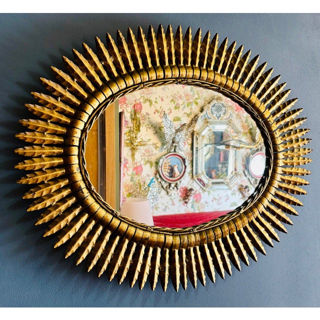 Ray of Light Mirror, Italy, 1950s For Sale - Image 3 of 4