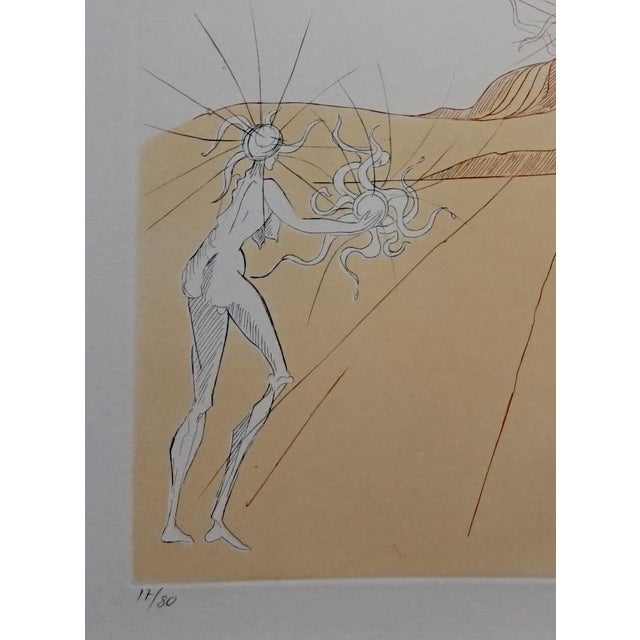 1980s Share Dali Neuf Paysages Paysage Avec ...Hand Sig Etching Dali Archives Certified Art For Sale - Image 4 of 5