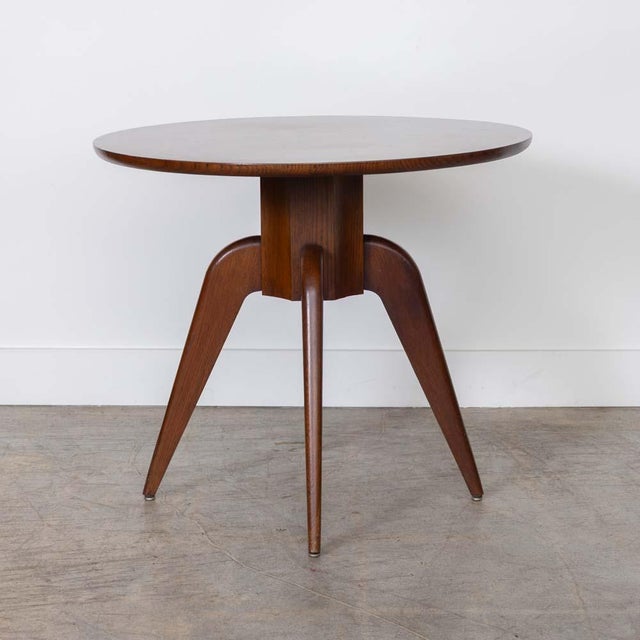 French 1950s Mid Century Wood Side Table For Sale In Los Angeles - Image 6 of 15