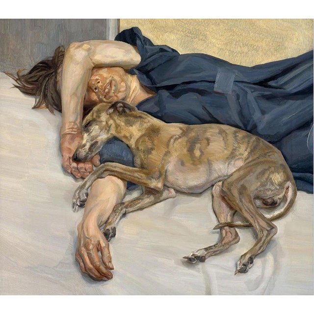 Contemporary Lucian Freud Double Portrait Official Exhibition Poster For Sale - Image 3 of 3